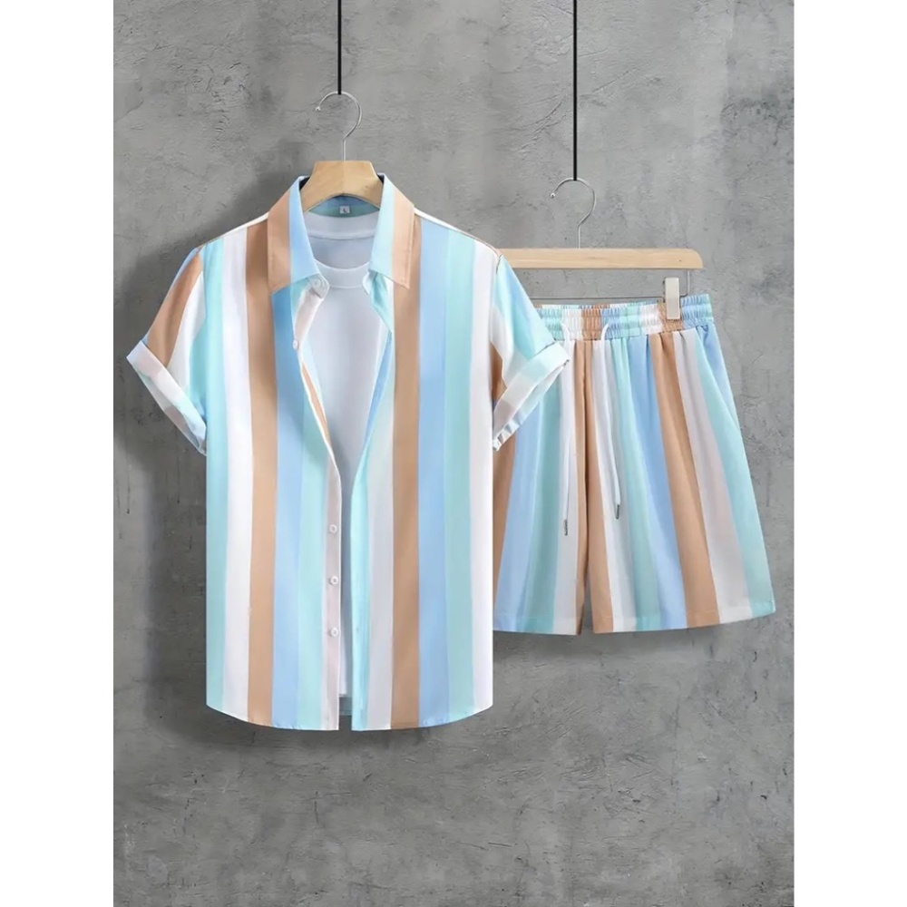 BNWT Isabelle LaRue Men's Two Piece Stripe Set